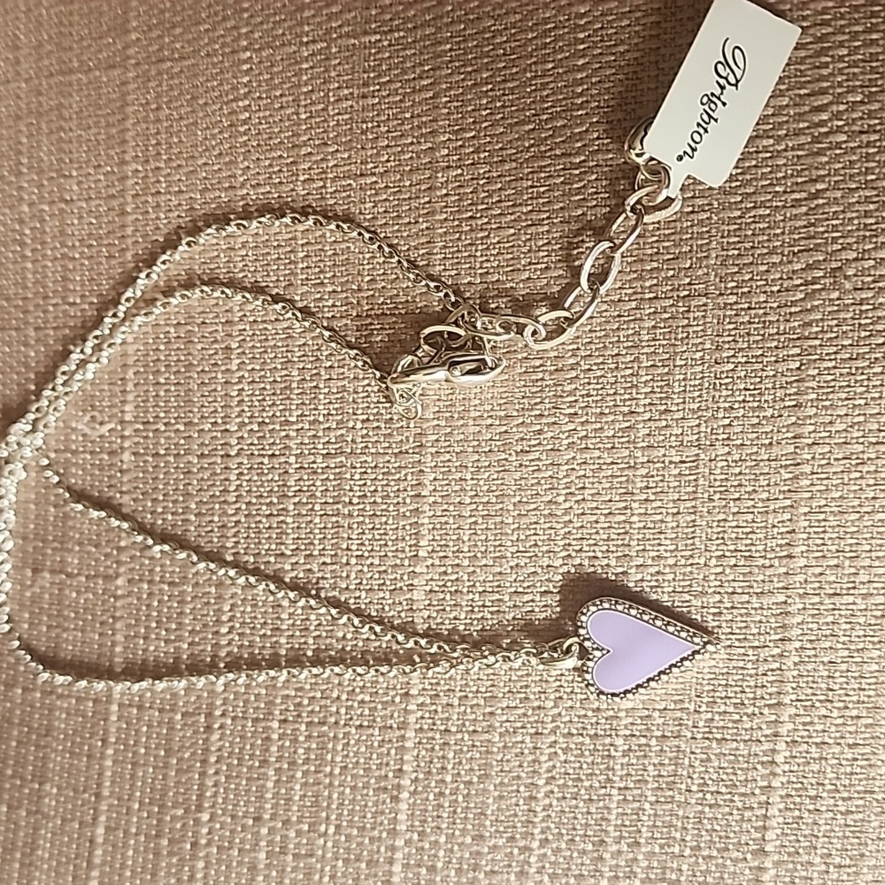 New Brighton Dazzling Love Petite Heart Necklace in Lilac, NWT - Picture 6 of 9